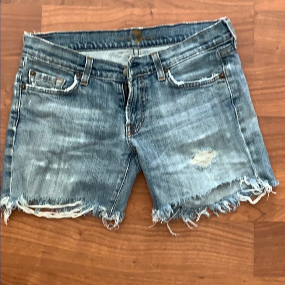 7 for all mankind jean shorts